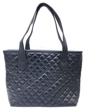 PU Back Checkered 38x27cm Black