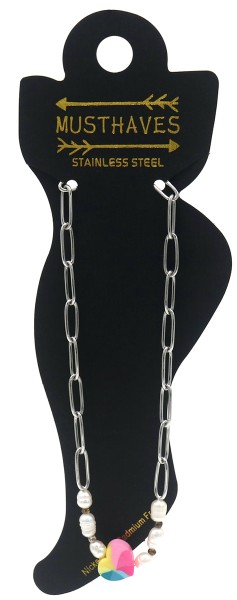 Steel Anklet JADORE Silver