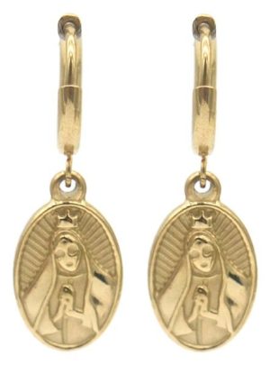 Steel Earrings Maria 1x2.5cm Gold