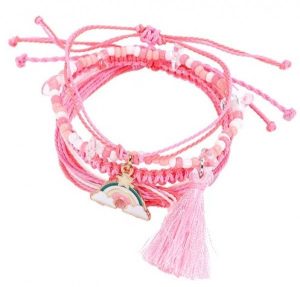Bracelet Set Rainbow 4pcs Pink