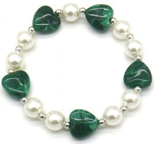 Bracelet Hearts Green