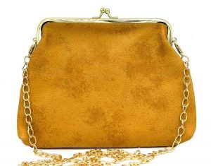 PU Clutch 20x16cm Brown