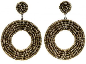 Earrings 7cm Brown