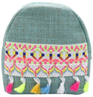 Bohemian Backpack Blue 24x22x5cm
