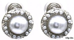 Clip On Earrings Pearl 1.5cm