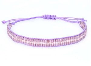 Bracelet Glass beads Purple
