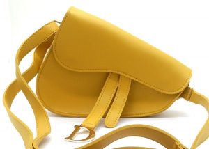 PU Bag 22x16x3.5cm Ochre Yellow