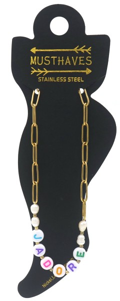 Steel Anklet JADORE Gold