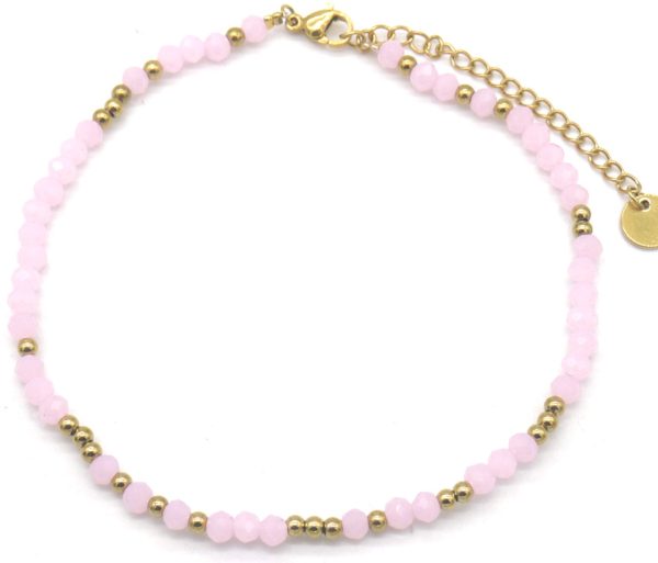 Steel Anklet Glass beads