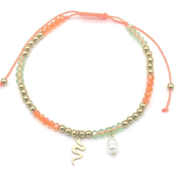 Anklet Steel Glassbeads