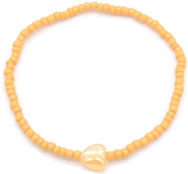 Anklet heart Orange For Kids