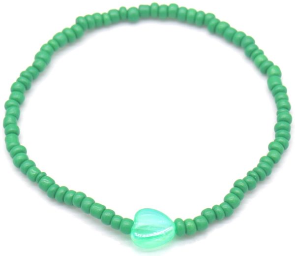Anklet heart Green For Kids