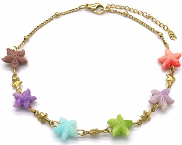 Steel Anklet Starfish