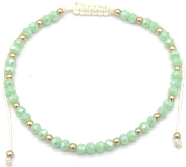 Anklet Glassbeads Green