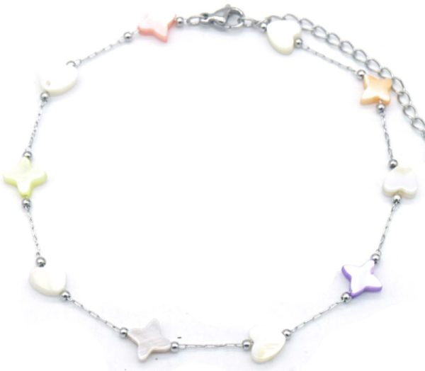 Steel Anklet Hearts