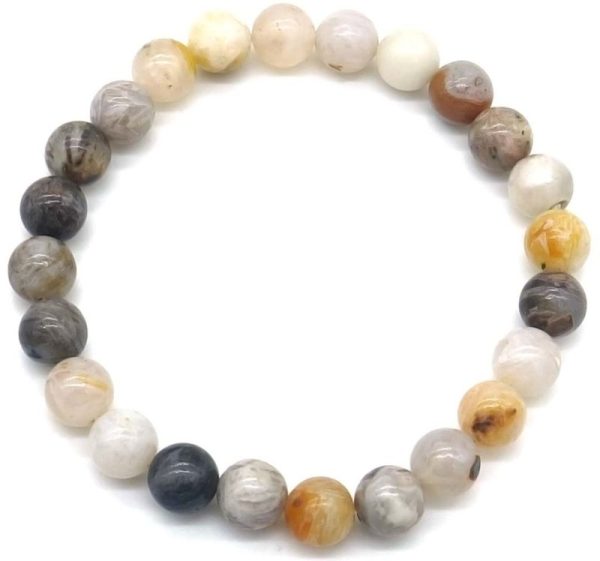 Stone Bracelet 8mm - Bamboo Stone - 21cm