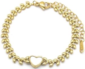 Steel Bracelet Heart MOP