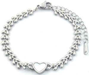 Steel Bracelet Heart MOP