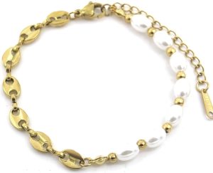 Steel Bracelet Pearls