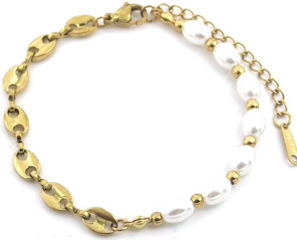 Steel Bracelet Pearls