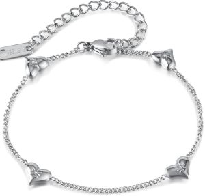Steel Bracelet Hearts