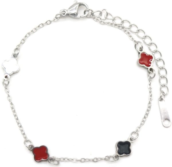 Steel Anklet Clovers