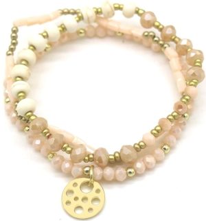 Bracelet Set Glass beads, 3 Pieces