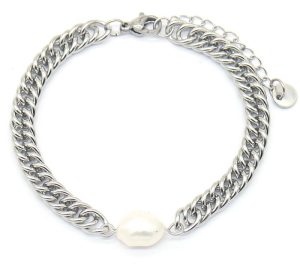 Steel Bracelet Pearl
