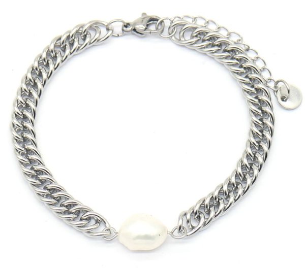 Steel Bracelet Pearl