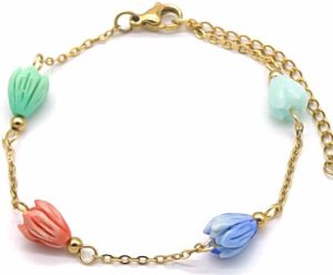 Steel Bracelet Flowers
