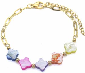 Steel Bracelet Clovers