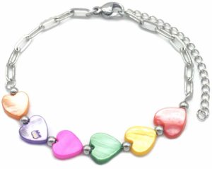 Steel Bracelet Hearts
