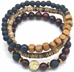 Bracelet Set Wood and Stones