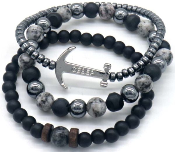 Bracelet Set Wood and Stones