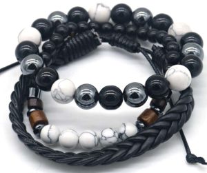 Bracelet Set Wood and Stones