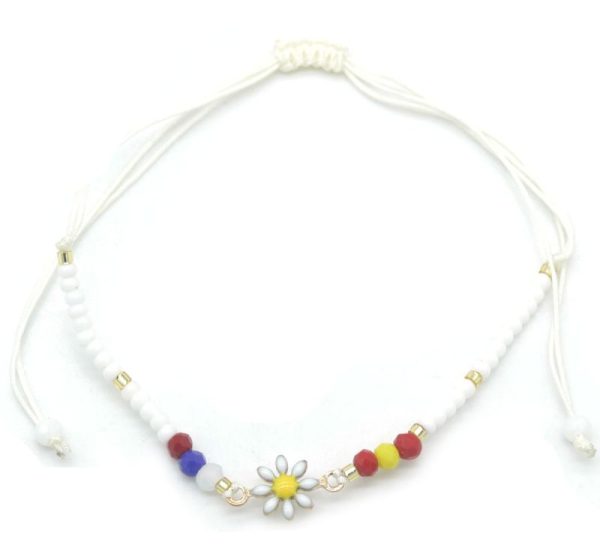 Bracelet Flower White