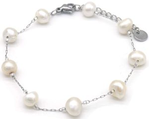 Steel Bracelet Freshwater Pearl