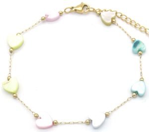 Steel Bracelet Hearts Multi
