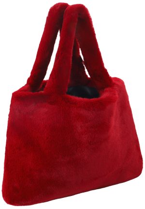 Fluffy Shopper 45x33x11cm Red