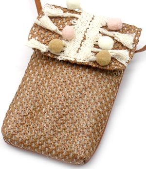 PU Cross Body Bag 18.5x12cm Brown