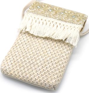 PU Cross Body Bag 18.5x12cm Beige