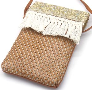 PU Cross Body Bag 18.5x12cm Brown