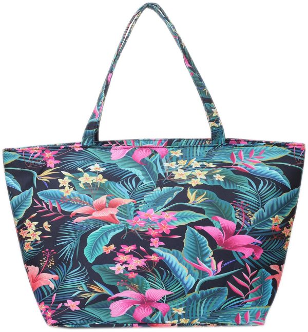 Beach Bag Flowers 55x35x20cm