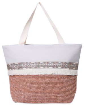 Beach Bag Shiny Tassels 55x35x14cm