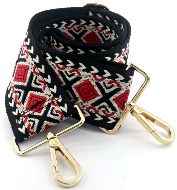Bag Strap 5cm Black-Red