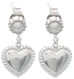 Steel Earrings Heart 2cm
