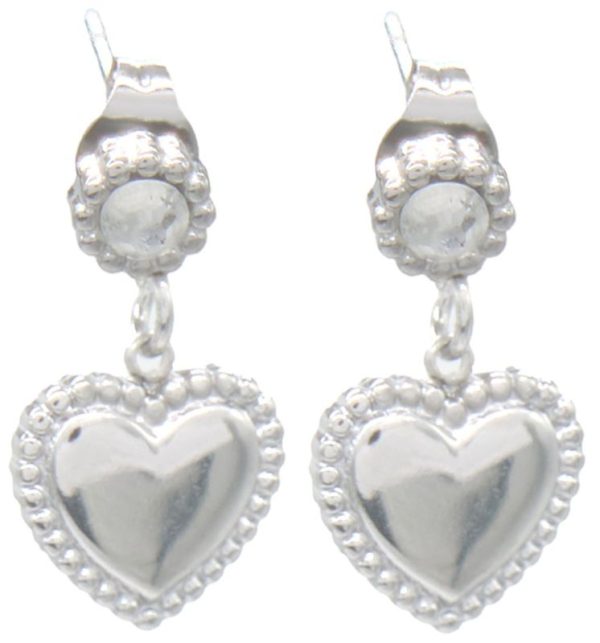 Steel Earrings Heart 2cm