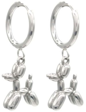 Steel Earrings Dog 3.5cm