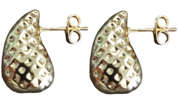 Steel Drop Earrings 2cm