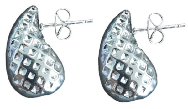 Steel Drop Earrings 2cm